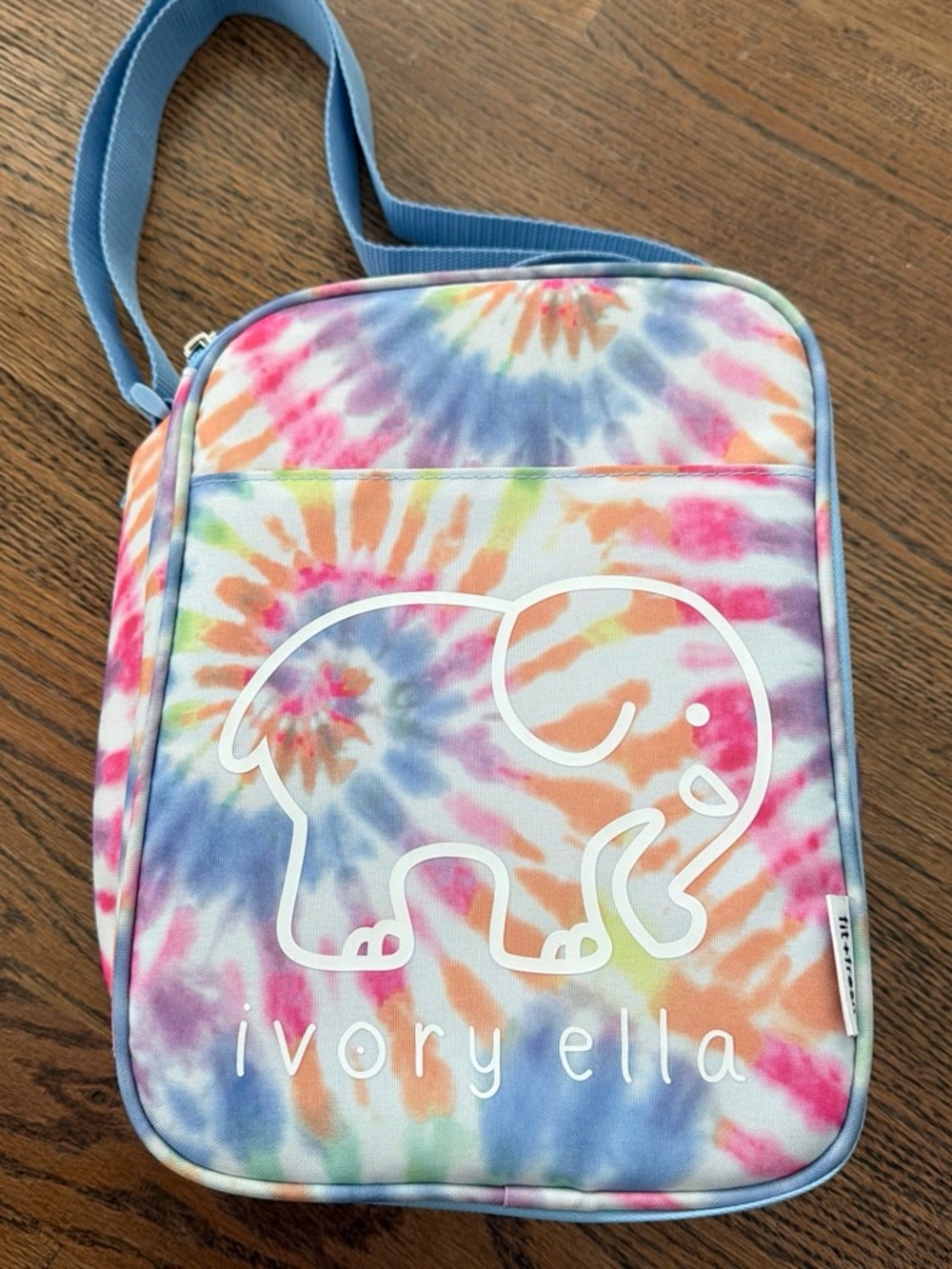 Ivory Ella Kids Tie-Dye Crossbody lunch Bag - Pastel Multicolor nwot